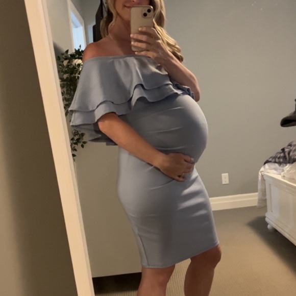 Pink blush maternity dress - Picture 4 of 5